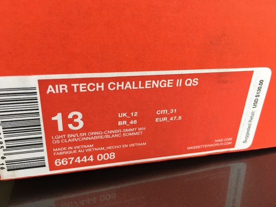 Nike Air Tech Challenge II QS Premium Laser Orange (2015) - Image 5