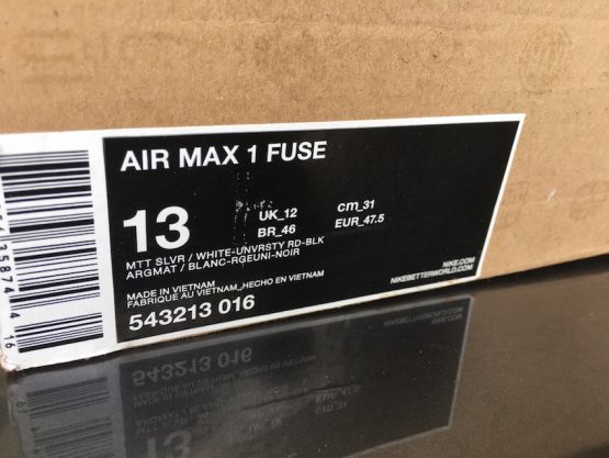 Nike Air Max 1 Premium Hyperfuse QS Matte Silver (2013) - Image 7