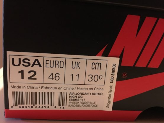 Nike Air Jordan Retro 1 OG - UNC (2015) - Image 6
