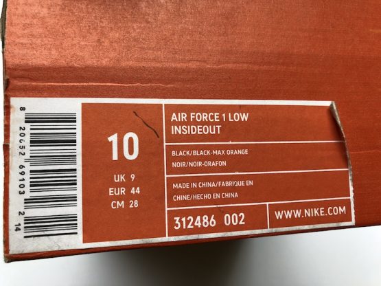 Nike Air Force 1 Low Insideout "Max Orange" (2006) - Image 8