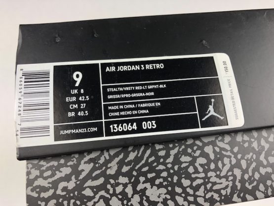Nike Air Jordan III Retro "Stealth" (2011) - Image 9