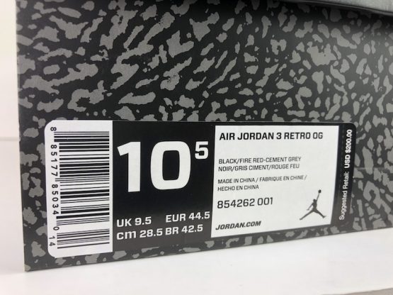 Nike Air Jordan III Retro OG "Cement" (2018) - Image 10