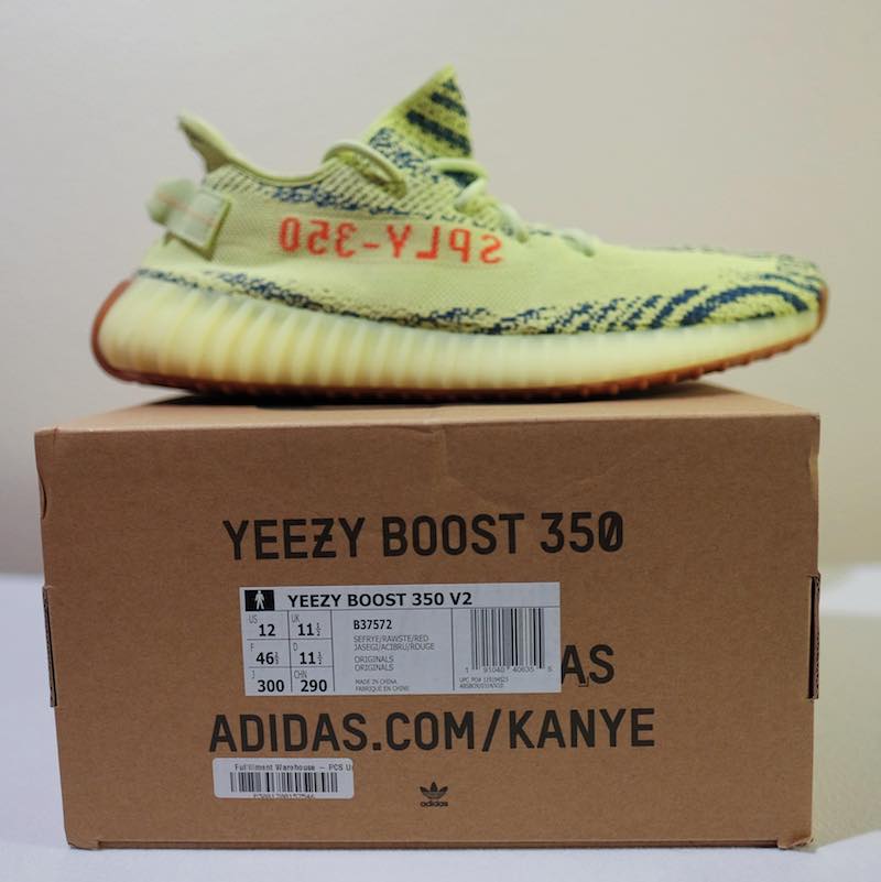 yeezy frozen yellow size 12