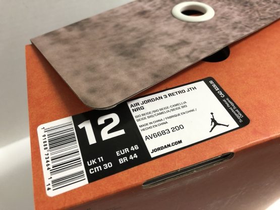 Nike Air Jordan III Retro JTH "Bio Beige" (2018) - Image 8